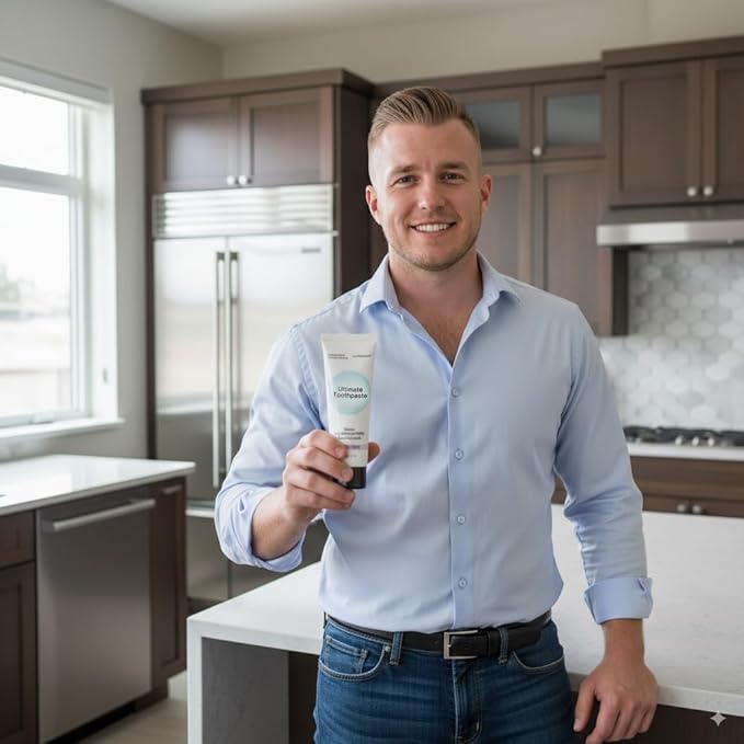 envitamin Fluoride Free Nano Hydroxyapatite Ultimate Toothpaste for Remineralizing Enamel & Sensitive Relief, Whitening, Antiplaque, SLS Free, Fresh Mint, 4 oz (1 Tube, Fresh Mint)