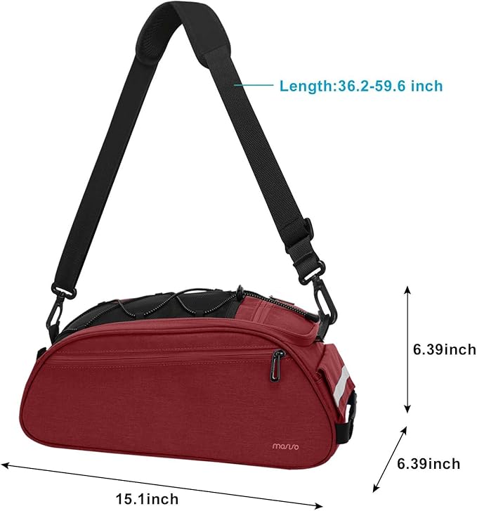 MOSISO Bike Rack Bag, Waterproof Bicycle Trunk Pannier Rear Seat Pouch Cycling Bike Carrier Backseat Storage Luggage Saddle Shoulder Bag-StrideForce Fitness