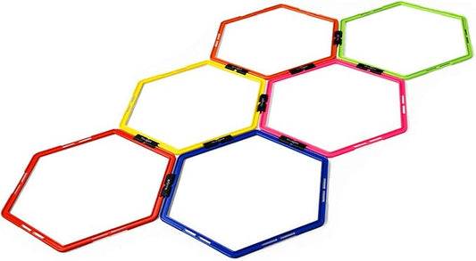 Yes4All Hex Agility Rings/Speed Rings with Carrying Bag – Hexagon Rings, Agility Hurdles for Agility Footwork Training-StrideForce Fitness
