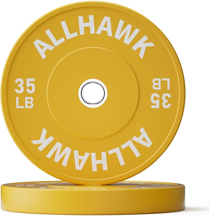 Colorful Olympic Bumper Plates, 2-inch Stainless Steel Insert, Virgin Rubber Weight Plate Set for Barbell Weight Lifting and Strength Training Home Gym-StrideForce Fitness