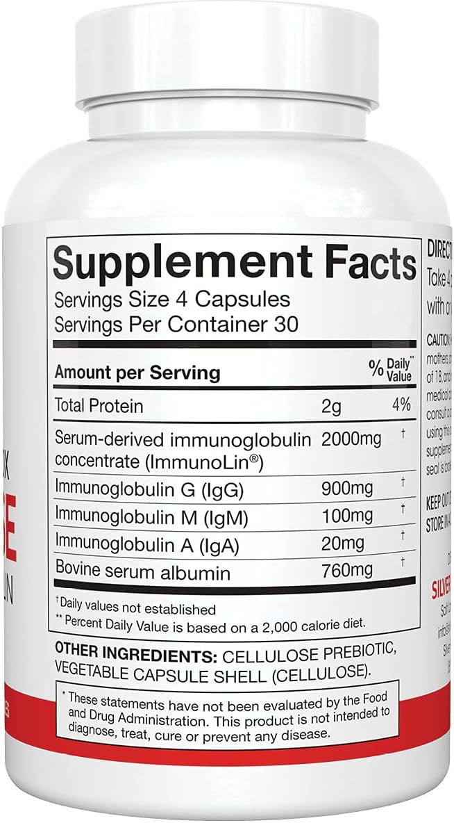 Silver Fern Cleanse - Daily Gut - 1 Bottle - 120 Capsules - 30 Day Supply - Immunoglobulin G, A & M -(IgG, IGA, IgM) - Postbiotic-StrideForce Fitness