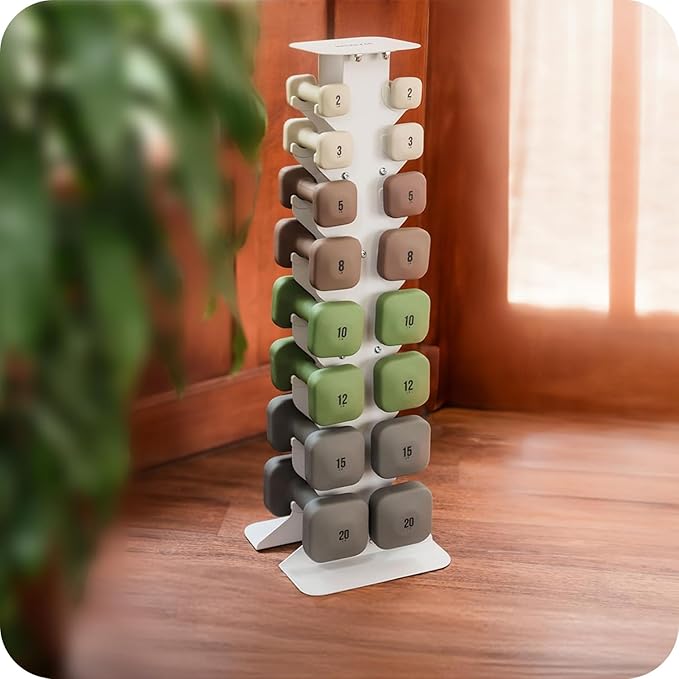 SafeGrip Dumbbells, Anti-Slip, Anti-Roll, Thick Handles, Free Weights, Square Dumbbells for Secure Workouts at Home, Weightlifting, and Personal Training-StrideForce Fitness