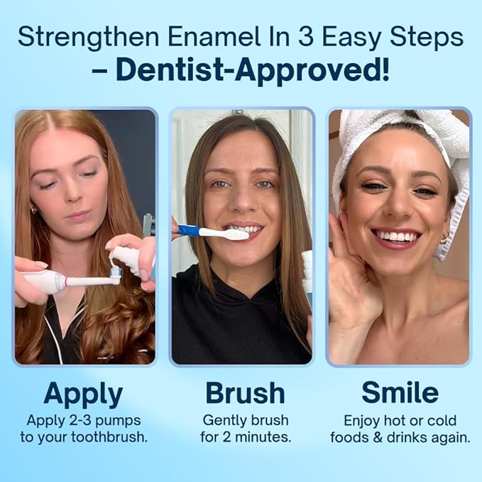 MySweetSmile nHA+ Enamel Care Serum - Sensitive Teeth Relief with Hydroxyapatite - Tooth Repair & Remineralise Enamel - Mint Flavour Sensitive Toothpaste - 30mL