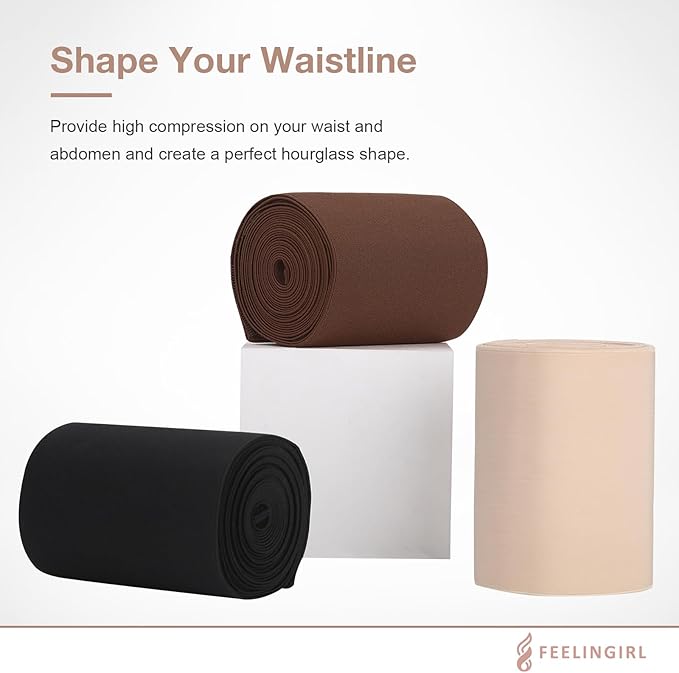 FeelinGirl Waist Trainer for Women Trimmer Belt Waist Cincher Tummy Wrap Plus Size Snatch Me Up Bandage Body Shaper-StrideForce Fitness