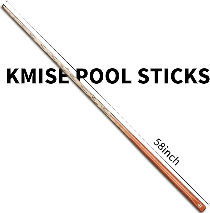 Kmise Pool Cue Sticks, 41"/57??58" Hardwood Pool Cue Set of 4/6/8, 13OZ/20OZ with 13/10 MM Brass Tips, Table Billiard Cue Stick for Bar, Home, Billiard Room-StrideForce Fitness