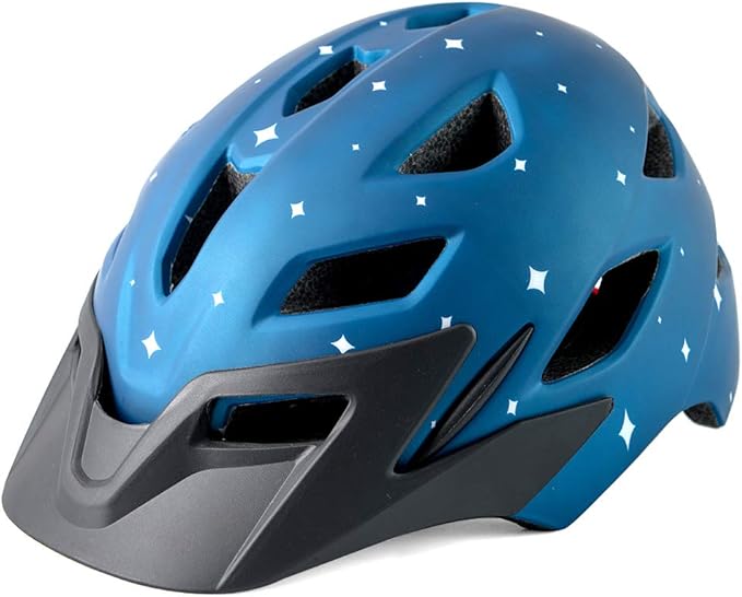 Kids Bike Helmet,Bavilk Kids Boys Girls Bike Helmets with LED Light Detachable Visor Children Youth Teen Multi-Sport for Skating Cycling Scooter Skateboard Adjustable & Lightweight 19.7"-22.4"-StrideForce Fitness