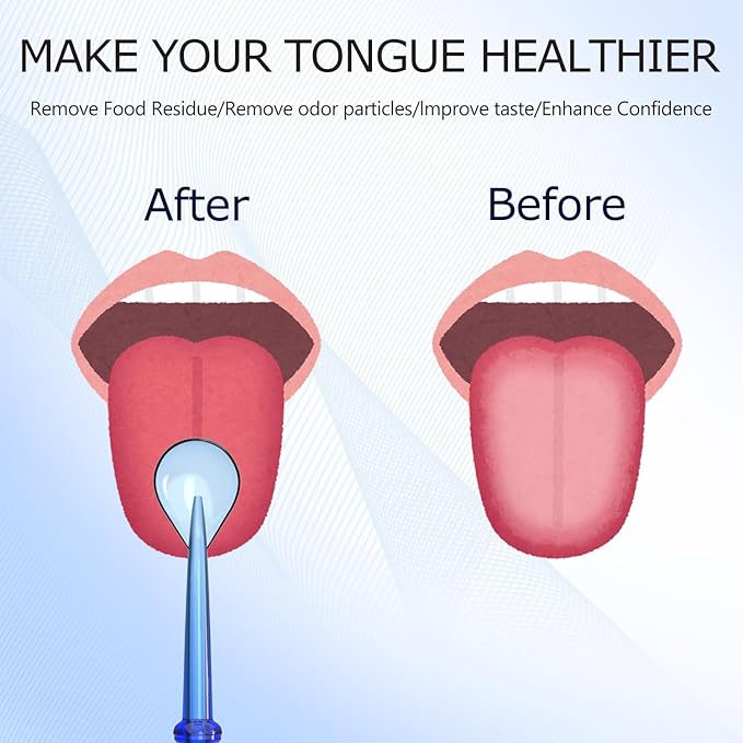 Tongue Scraper Attachment Replacement Compatible with Waterpik Water Flosser, Tongue Cleaner Tip Replacement for Waterpik Flosser, Oral irrigator Tongue Cleaner Tips, 3 PCS