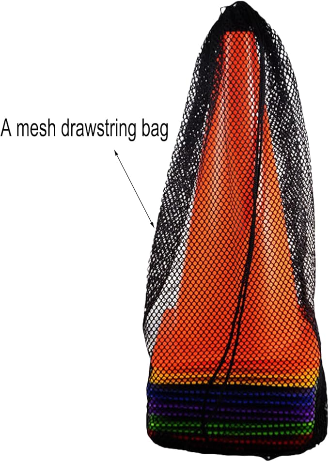 12 Inch Traffic Training Cones, 12 Pack Cones Sports Training Agility Plastic Safety Parking Cones, Agility Field Marker Cones for Soccer Basketball Football, Outdoor Sport Activity-StrideForce Fitness