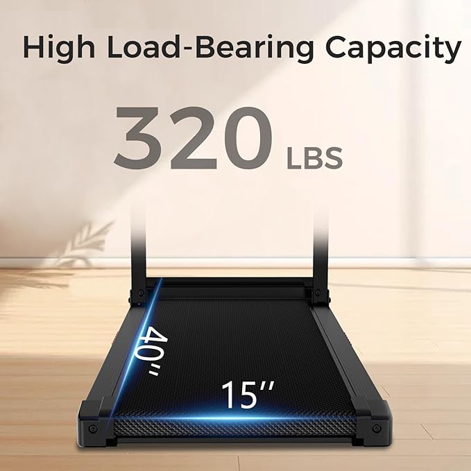 Treadmill with Handles, Treadmills for Small Spaces, 3.0HP Walking Pad Treadmills with Handle Bar & LED Display, Treadmill with Desk Workstation for Home Office, 320 LBS Capacity-StrideForce Fitness