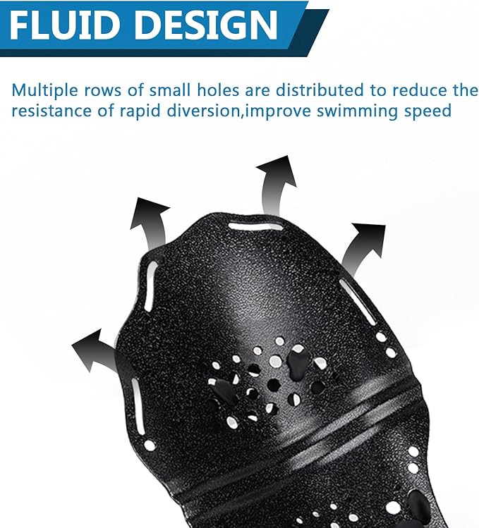 Hikeen Swim Paddle Hand for Adult and Junior, Swim Training Hand Paddles with Adjustable Straps, Swimming Hand Paddles for Training-StrideForce Fitness