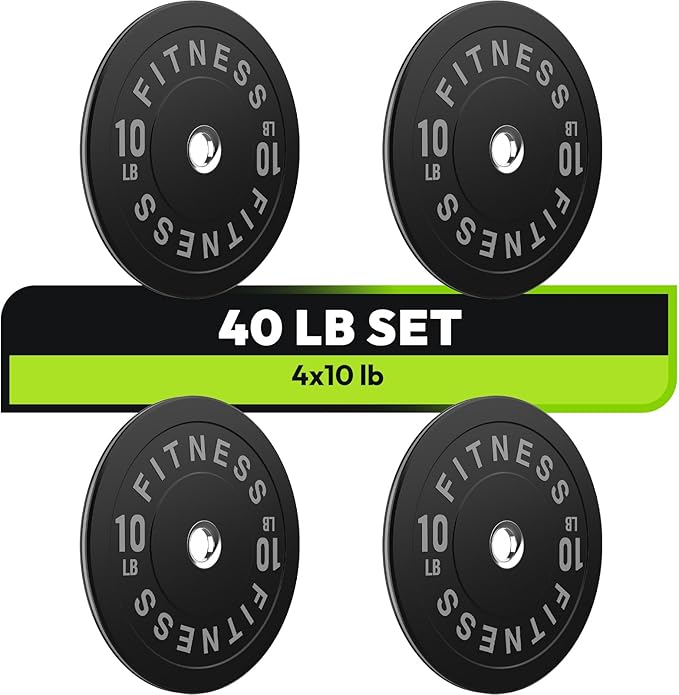 Rubber Weight Plates, Olympic Bumper Plate Set 2-Inch, 45/100 / 160/190 / 260/300 lb Barbell Weights for Home Gym, Colored Standard Strength Training Plates for Weightlifting-StrideForce Fitness