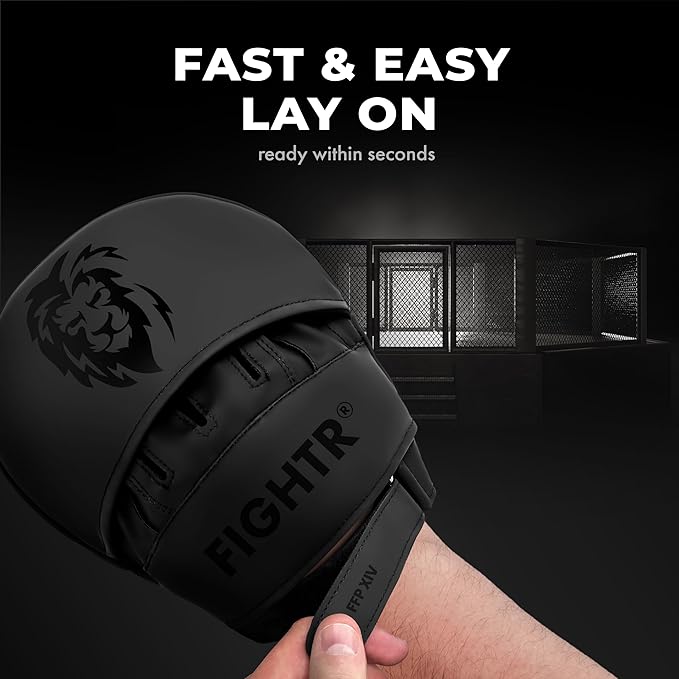 FIGHTR® Premium Punching Mitts - Ideal Padding & Stability | Boxing Mitts for Martial Arts incl. Carry Bag | Focus Pads for Boxing, MMA, Muay Thai, etc.-StrideForce Fitness