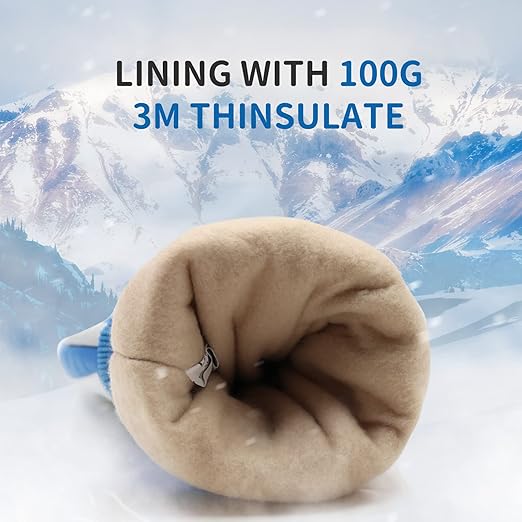 HANDLANDY Insulated Work Gloves Waterproof for Men Women, 3M Thinsulate Ski Gloves Winter Cold Weather Work Gloves Touchscreen (XSmall, White)-StrideForce Fitness