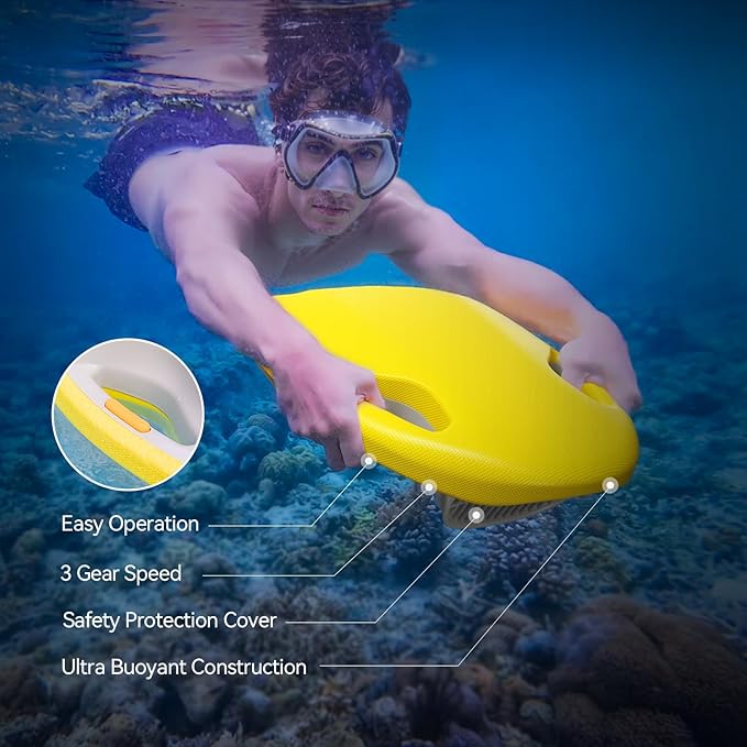 Asiwo Swimming Kickboard Electirc, Swim Training Kickboard 3 Speed Water Sports Swimming Pool Board for Adults Kids-StrideForce Fitness