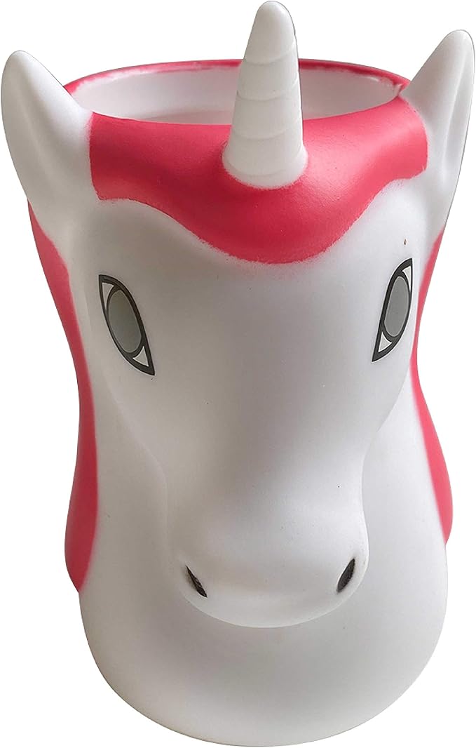 Kids Toothbrush Holder Toothbrush Organizer – Durable Silicone Animal Tooth Brush Holder – Easy to Clean Toothbrush and Toothpaste Holder – Toothbrush Holders for Bathrooms by Lily’s Home [Unicorn]