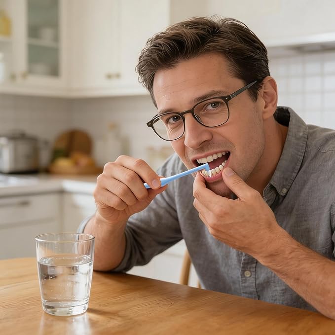 Orthodontic End Tuft Toothbrush, 19x2x1.5cm Soft Precision Brush for Cleaning Between Teeth, Gum Care, Removal, Interdental Cleaning Use