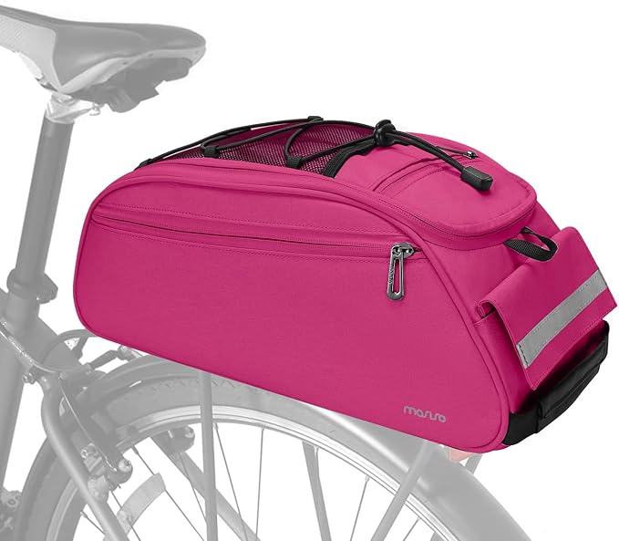 MOSISO Bike Rack Bag, Waterproof Bicycle Trunk Pannier Rear Seat Pouch Cycling Bike Carrier Backseat Storage Luggage Saddle Shoulder Bag-StrideForce Fitness