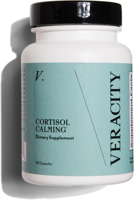 Veracity Cortisol Calming - Clinically Proven Stress & Sleep Support Supplement - Reduces Tension & Improves Mental Clarity with Natural Blend of Adaptogens - 60 Capsules-StrideForce Fitness