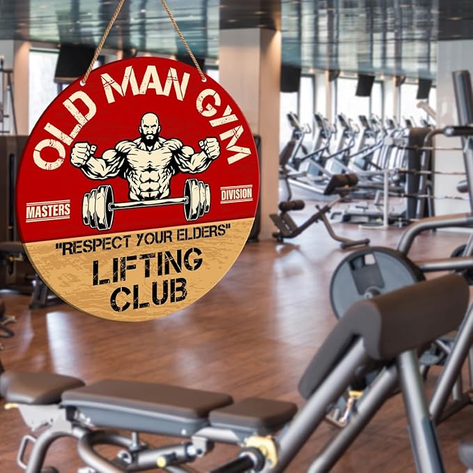HSNBT Gym Signs Wall Decor, Home Gym Motivational Wall Decor Weightlifting Gym Hanging Signs Decorations for Fitness Workout Room Gift for Man Gym Enthusiast, Lifting Club-StrideForce Fitness