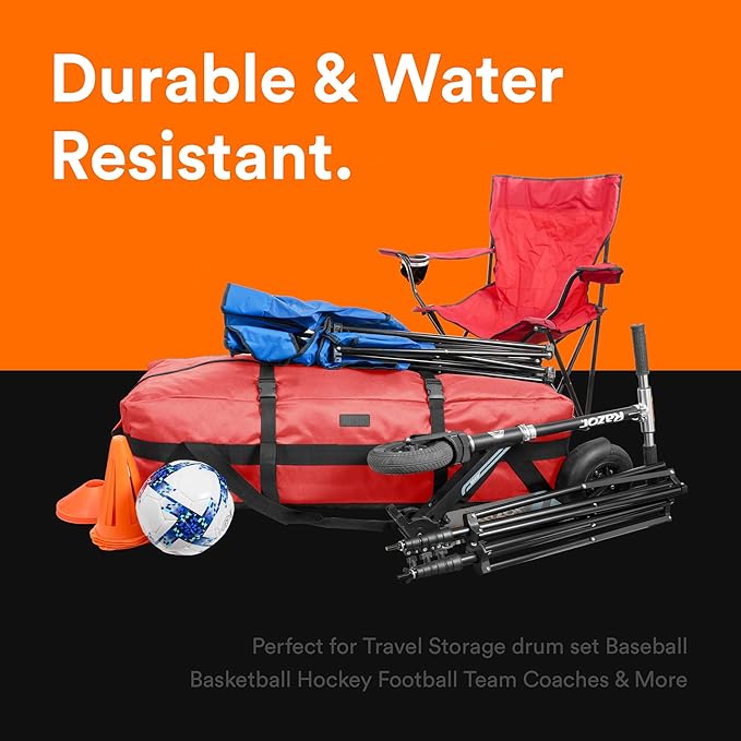 Fitdom 106L 45" Heavy Duty Extra Large Duffle with Upgrade Zipper, Durable & Water Resistant. Perfect as Camping Travel Storage Tent Storage Sports Equipment Bag For Coaches & More-StrideForce Fitness