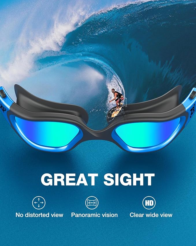 ZIONOR Swim Goggles, G1 MAX Polarized Anti-Fog Swimming Goggles for Men Women-StrideForce Fitness