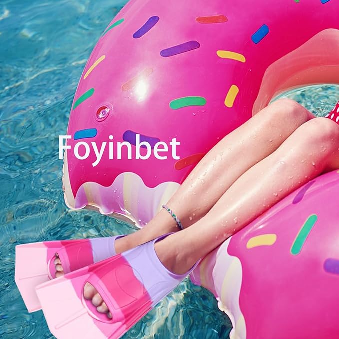 Kids Swim Fins,Short Kids Fins Youth Swimming Flippers for Lap Swimming Training for Children Girls Boys Beginners-StrideForce Fitness