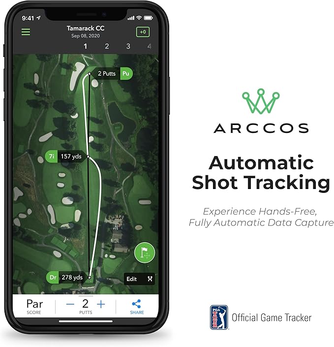 Arccos Smart Sensors: Automatic Golf Game Tracking System, A.I. Powered GPS Rangefinder & Smart Club Distances-StrideForce Fitness