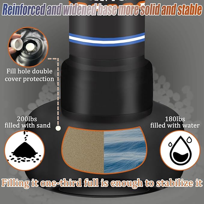 Freestanding Punching Bag for Adults Teens, 71" Heavy Punching Bag with Stand and Boxing Reflex Balls & Electric Air Pump, Inflatable Kickboxing Bag for Training MMA Thai Fitness Karate-StrideForce Fitness