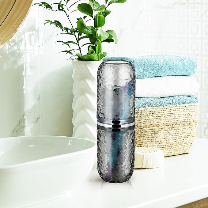 IMIKEYA 2 Pcs Toothbrush Holders Travel Toothbrush Case Toothbrush Cup with Cover Toothbrush Box for Home Travel