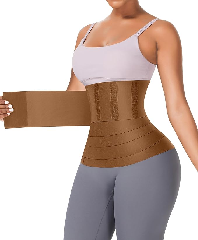 FeelinGirl Waist Trainer for Women Trimmer Belt Waist Cincher Tummy Wrap Plus Size Snatch Me Up Bandage Body Shaper-StrideForce Fitness