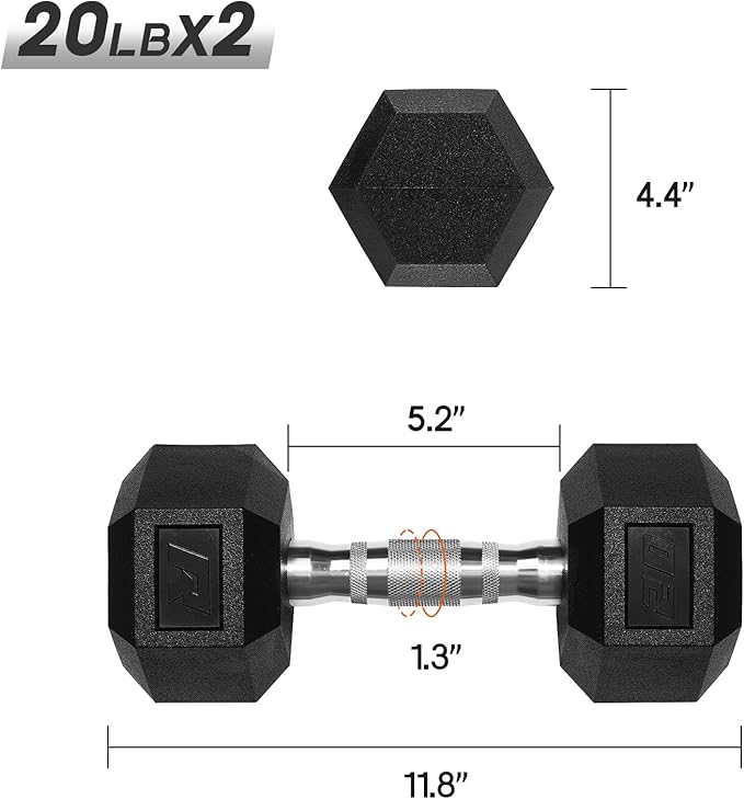 RitFit 5-650 LBS PVC Encased Hex Dumbbell Sets with Optional Rack for Home Gym, Hand weight with Chrome Handle for Strength Training, Workouts-StrideForce Fitness