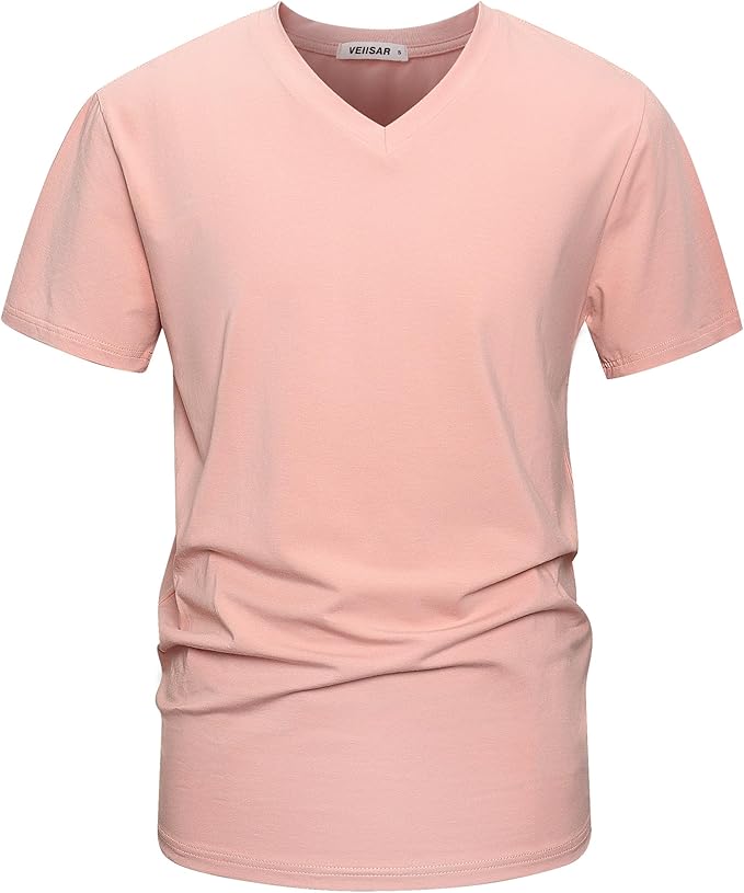 VEIISAR Premium V Neck T Shirts for Men - Modern Fitted Tees Vneck Undershirts-StrideForce Fitness