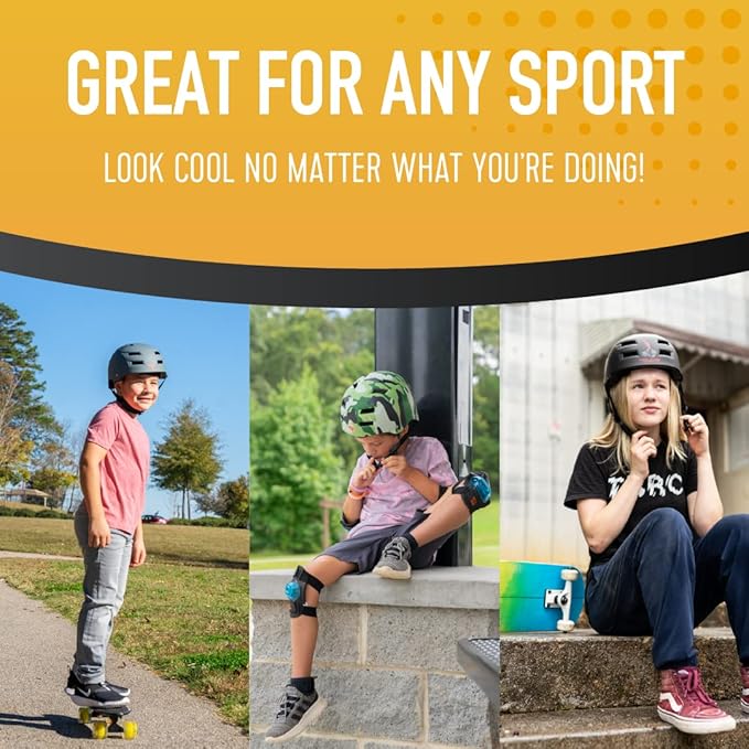 Flybar Bike Helmet- Multi Sport Dual Certified Adjustable Dial, Lightweight Skateboard Helmet, Roller Skating, Pogo, Electric Scooter, Snowboard, Boys and Girls Kids- Adults Helmets-StrideForce Fitness