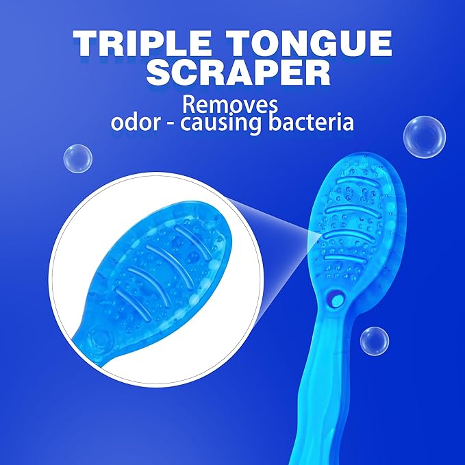 5 in 1 Mini Brushes-Disposable Toothbrushes with Toothpaste + Floss + Pick + Tongue Scraper | Travel Size | Individually Wrapped | Soft | Mint | Travel Set (Mint, 26 pcs)