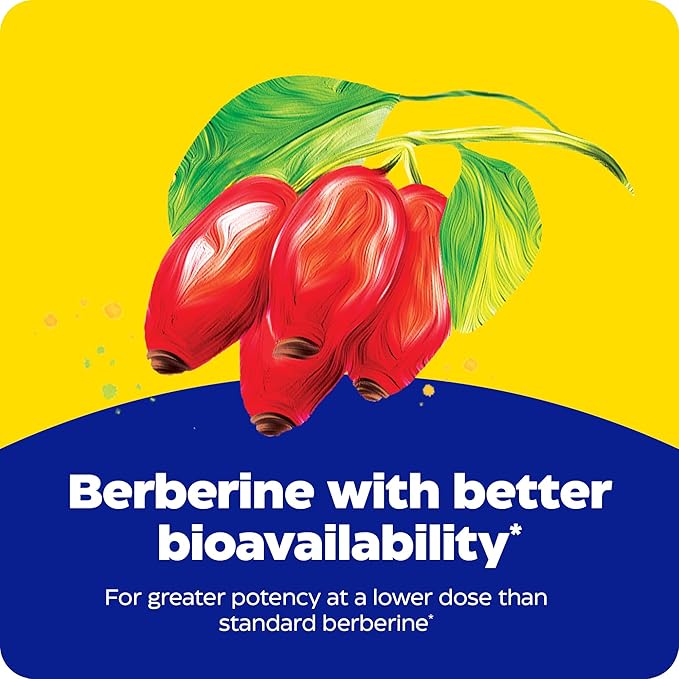 Enzymedica, Berberine Phytosome, 9.6X Better Bioavailability, High Potency Natural Vegan Dietary Supplement for Metabolic Support, 60 Capsules-StrideForce Fitness