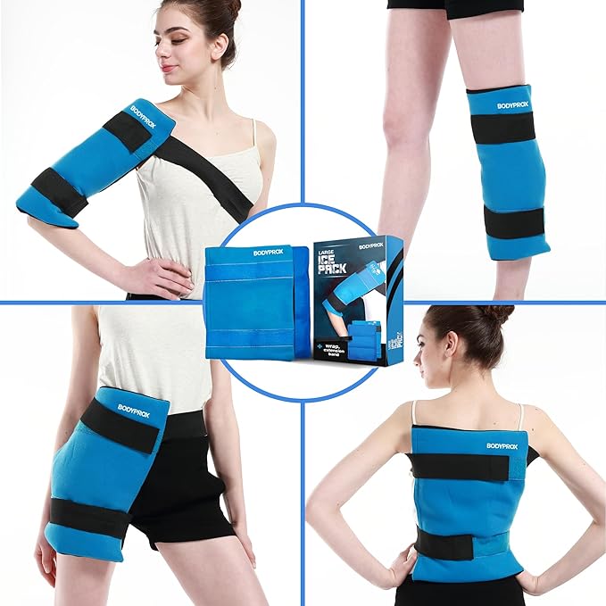 Flexible Large Gel Ice Pack for Shoulders, Arms, Back and Thighs. Hot & Cold Therapy Wrap-StrideForce Fitness