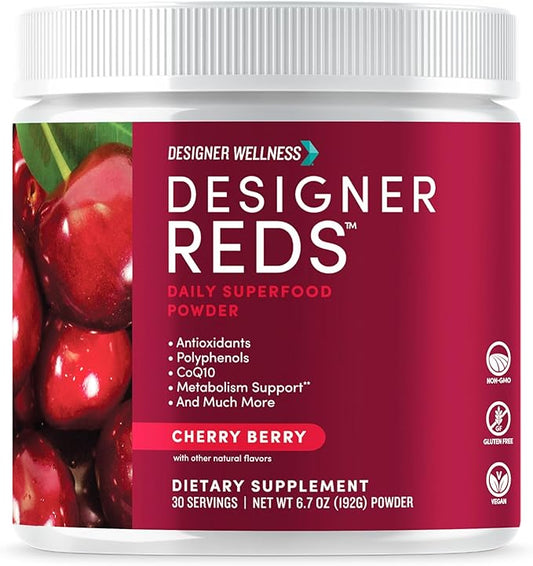 Designer Wellness, Designer Greens Superfood Powder with Prebiotics, Probiotics, Antioxidants, and Detox Support, 30 Servings-StrideForce Fitness
