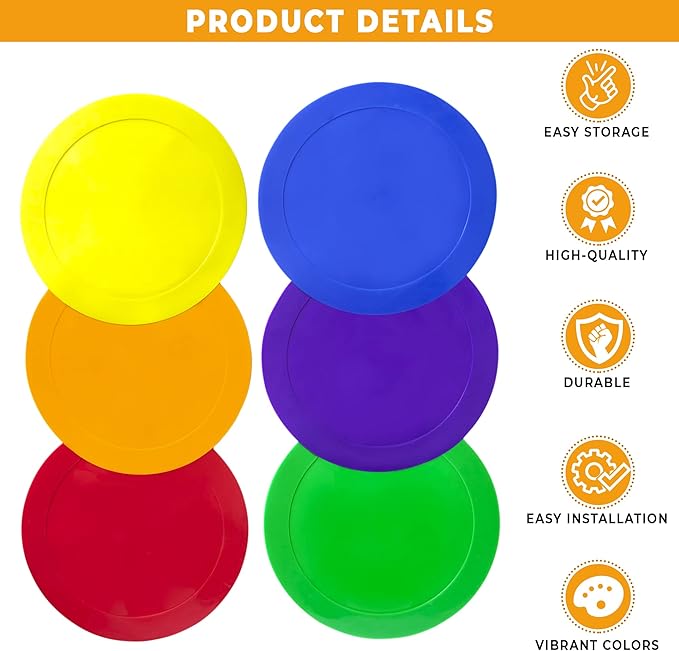 9 Inch Poly Vinyl Spot Markers-StrideForce Fitness