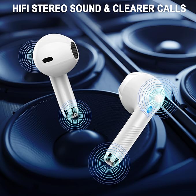 Wireless Earbuds, Bluetooth 5.4 Ear Buds LED Power Display Headphones Bass Stereo, Bluetooth Earbuds in-Ear Noise Cancelling Mic, 40H Playback Mini Case IP7 Waterproof Sports Earphones for Android iOS-StrideForce Fitness