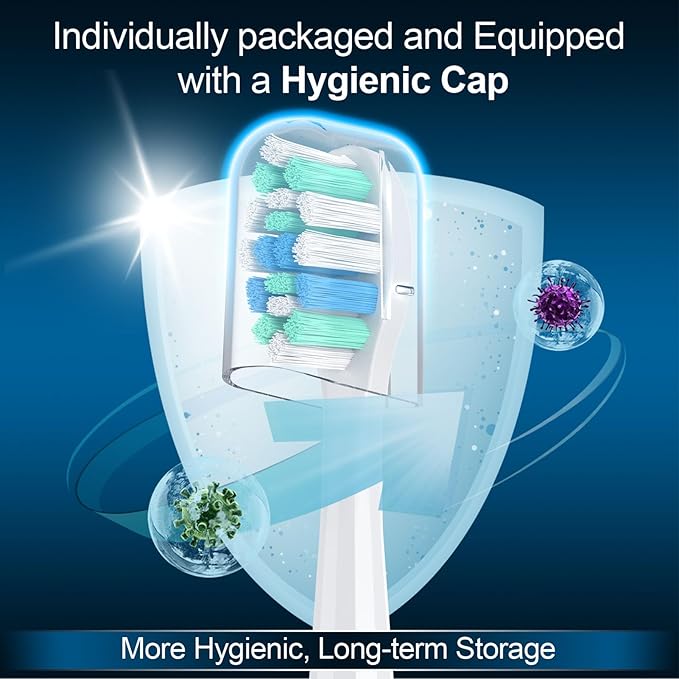 MRYUESG Replacement Toothbrush Heads Compatible with Philips Sonicare, 10 Pack, Electric Tooth-Brush Replacement Heads Compatible with Phillips, White