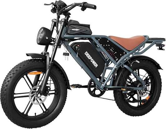 Electric Bike for Adults,1500w Peak Motor Ebike,Max 93Miles 30MPH.48V20AH/35AH/60AH Battery,20" Electric Commuter Bikewith 7-Speed and FrontSuspension,Adults Electric Bike for Mountains, Snow, Sand-StrideForce Fitness