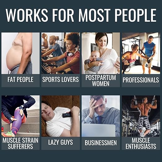 Abs Stimulator, EMS Muscle Stimulator Fitness Equipment for Abdomen Arms Shoulder Back Leg Hip, Ab Stimulator for Women & Men-StrideForce Fitness