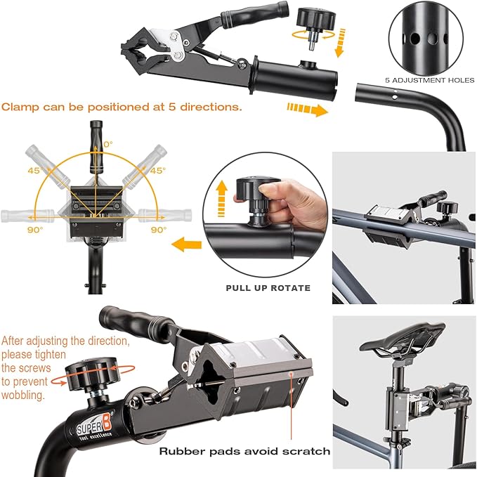 E-Bike Repair Stand (Max load 110lbs/50kg) - Bike Stand for Maintenance Workstand - Ebike Repair Stand Shop Home Mechanics for Mountain Bike and Road Bike (TB-WS51)-StrideForce Fitness