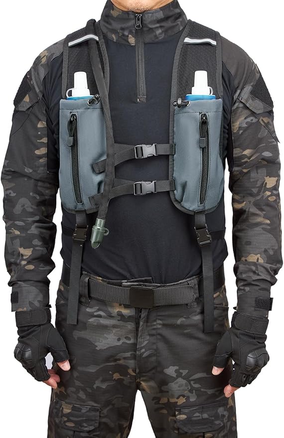 ATBP Running Hydration Vest Pack Tactical 3L Water Bladder Backpack Bag for Cycling Marathon Hiking Daypack Men & Women-StrideForce Fitness