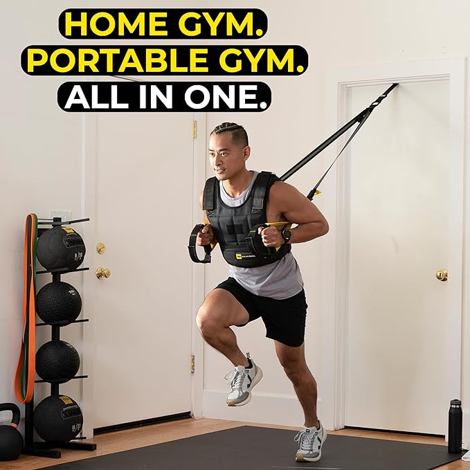 TRX All-in-ONE Suspension Training System: Full Body Workouts for Your Home Gym, Travel, and Outdoors | Includes Indoor & Outdoor Anchors, Workout Guide and Video Downloads-StrideForce Fitness