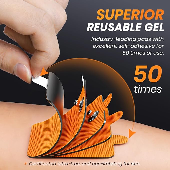 3-in-1 TENS Unit with 32 Modes, Dual Channel EMS Muscle Stimulator with 40 Intensities for Gradual Pain Relief Therapy, Rechargeable Electronic Pulse Massager with 12 Electrode Pads, EVA Case-StrideForce Fitness