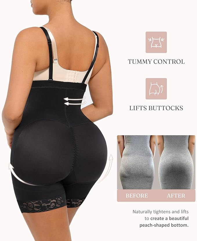 FeelinGirl Faja Body Shaper Tummy Control Shapewear for Women Butt Lifter Post Surgery Fajas Postparto Para Mujer-StrideForce Fitness