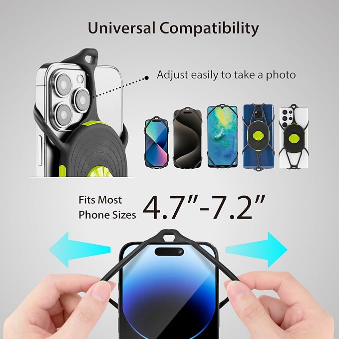 BONE Run Tie Connect Kit 2 Magnetic, Magnetic Running Phone Holder, Detachable & 360° Rotatable Sport Armband, Skin-Friendly Silicone Phone Carrier for Most Smartphones (Quick Release Kit)-StrideForce Fitness