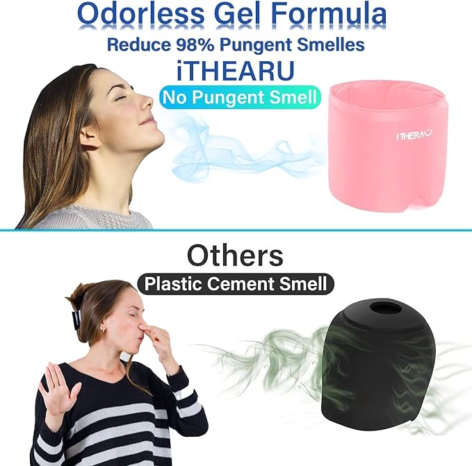 Migraine Relief Cap, Migraine Ice Head Wrap, Headache Ice Hat, Cold Therapy Headache Relief Cap for Migraine Eyes Mask Pink Headache Ice Pack for Puffy Eyes, Tension, Sinus & Stress Relief-StrideForce Fitness