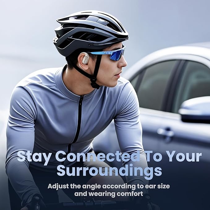 Open Ear Earbuds Wireless Bluetooth Headphones - 80Hrs Playtime Wireless Ear buds with 18.2mm Drivers Stereo Sound, Touch Control Earphones IPX7 Waterproof Bluetooth 5.4 for Running Fitness Workout-StrideForce Fitness